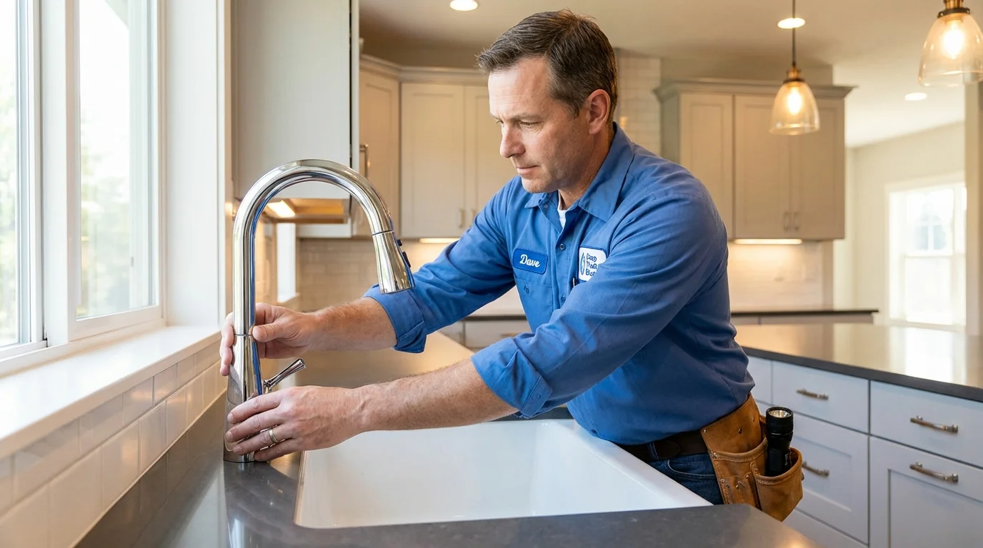 Kitchen faucet installation by Johns Plumbing LLC in Hogansville